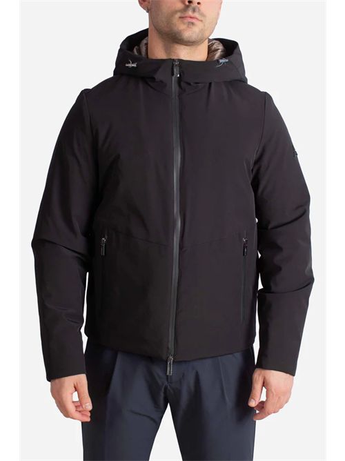 Giubbotto softshell nero con Imbottitura Sorona® con Cappuccio HESKIMO | HE9440005/NERO